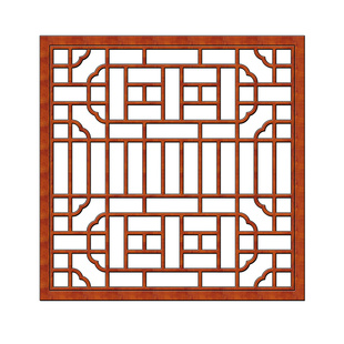 实木花格 窗格东阳木雕 隔断背景墙中式仿古镂空装饰 正方形花窗