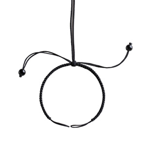 花素纯手工精编黑手绳半成品手链情侣款可穿朱砂玛瑙配饰品可调节