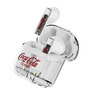 可口可乐联名蓝牙耳机透明仓新款无线运动降噪半入耳式不痛长续航