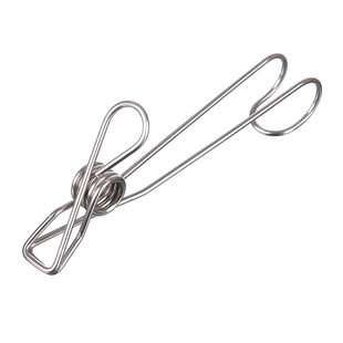 不锈钢夹子挂钩厨房浴室收纳长尾夹资料文档线夹家用晾衣袜弹簧夹