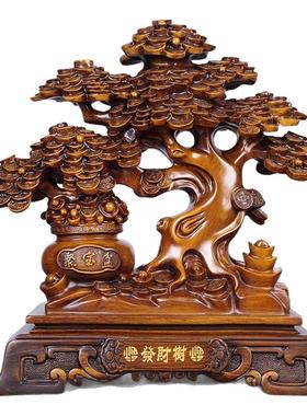 风水招财树摆件公司前台