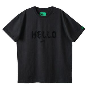 Corade.宝葫芦HELLO & GOODBYE植绒T恤短袖纯棉情侣新款潮流宽松