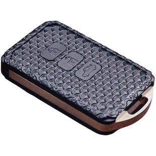 适用丰田钥匙套汉兰达浮雕高级感全包檀木卡罗拉改装凯美瑞荣放壳