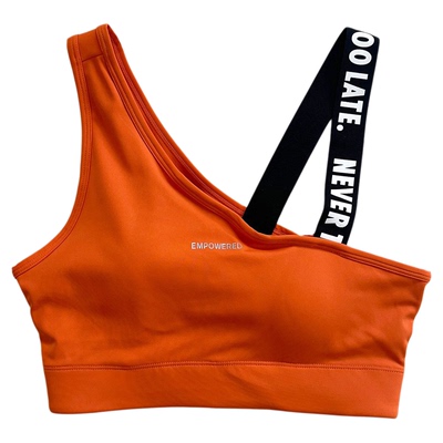 新款瑜伽服背心字母肩带文胸女跑步训练健身美背高强度运动内衣