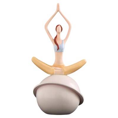 禅意少女瑜伽体式摆件高级感大号