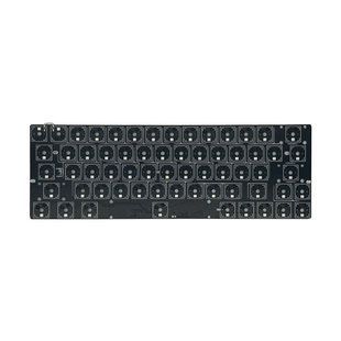 客制化GH60单键开槽三模VIA63键pcb热插拔RGB下灯位