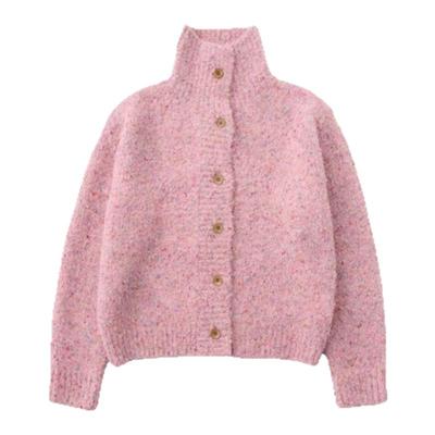 【现货】韩国sienne杂色毛衣韩系氛围高领感厚实显白针织开衫外套