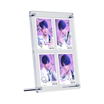 亚克力小卡拍立得展示架九宫格卡游透明摆台照片相框凹槽卡片收藏