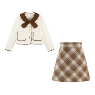 法式娃娃领毛绒绒加厚短外套女冬装新款小个子甜美气质小香风上衣