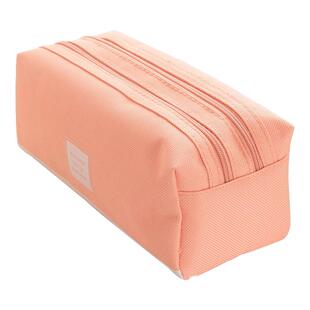 ins女生笔袋文具盒女孩款男初中高中生帆布笔袋简约创意双层拉链