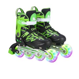 美洲狮儿童轮滑鞋男孩溜冰鞋初学者专业滑轮鞋女童3-6-12岁旱冰鞋