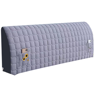 2026新款加厚夹棉高级感床头套罩木床靠背软包全包通用防尘罩防撞