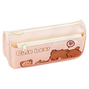 小学生文具盒卡通笔袋可爱铅笔盒笔袋高颜值ins风文具袋女孩款文具盒单层双层笔袋大容量帆布铅笔盒儿童笔袋