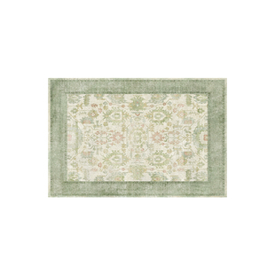 法式地毯客厅2026新款免洗可擦防水防污房间绿色轻奢高级感地毯垫