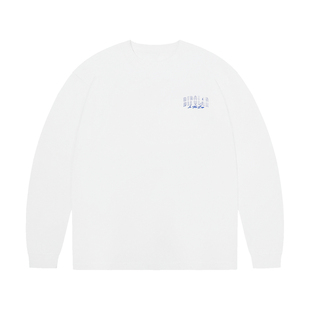 BIPOLAR断开字发泡长袖T恤美式休闲圆领上衣男基础打底春秋新款女