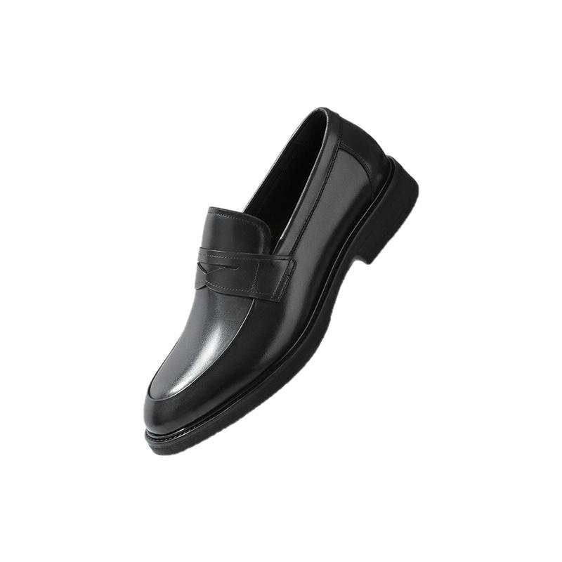 百丽男鞋一脚蹬商务正装鞋牛皮新郎婚鞋乐福鞋男皮鞋A1376AM4