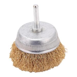 带柄碗型钢丝轮杆碗钢丝刷 T型打磨头碗刷电动清洁除锈去毛刺抛光