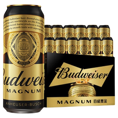 百威黑金啤酒13°P500ml*12听