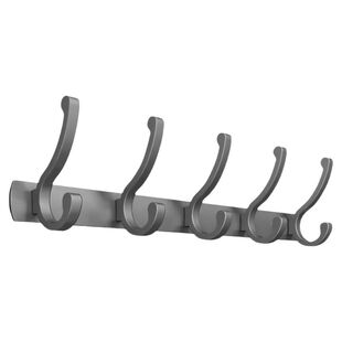 门口衣帽柜挂钩灰色门后挂衣钩免打孔橱柜挂钩进门玄关衣服挂钩架