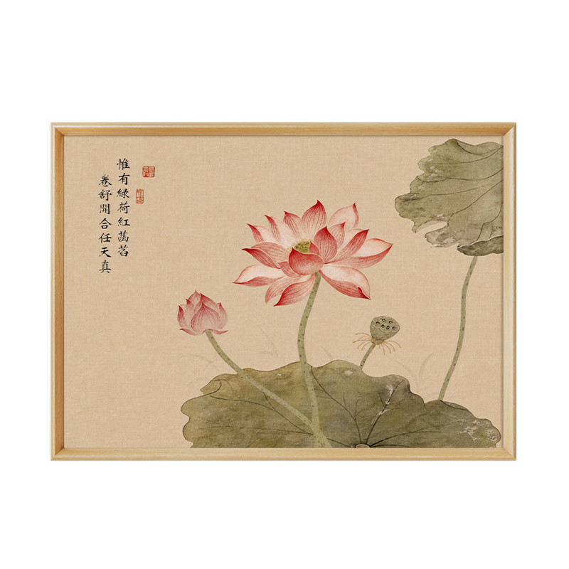 【新款7折】荷花电箱盖板装饰画