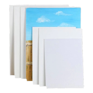 亚麻油画板纯棉油画布板丙烯画板油画画布美术生专用初学者油画颜料空白画板超薄油画画布板儿童绘画练习画材