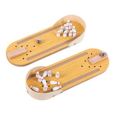 木制迷你保龄球桌游亲子对战