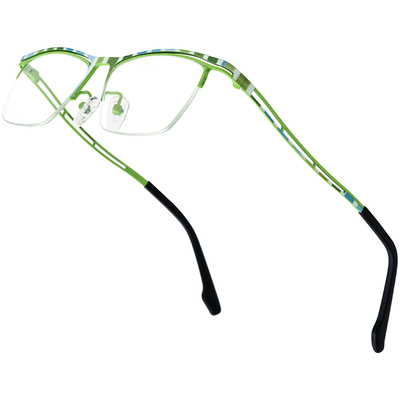 FONEX方形半框纯钛可配镜眼镜架