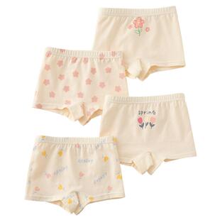 女童内裤纯棉平角女孩秋季宝宝A类女宝四角大童新款儿童全棉短裤