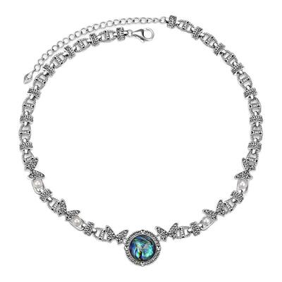 曼古银S925银珍珠女项链