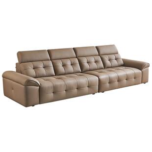 全友家居2026新款意式极简劳伦斯真皮沙发客厅多功能头层牛皮沙发