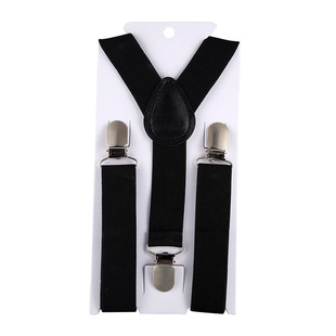 儿童背带夹学生人气时尚吊裤带松紧弹力百搭通用男女宝宝西裤夹带