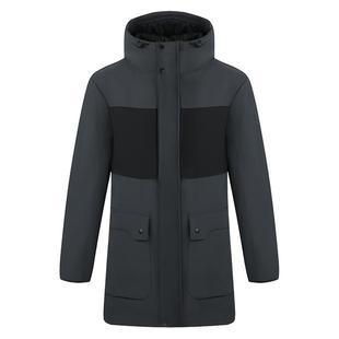 361雨屏科技中长款羽绒服男装2025冬季男士加厚保暖连帽运动外套