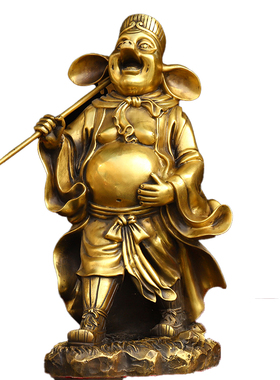 黄铜天蓬元帅猪八戒净坛摆件