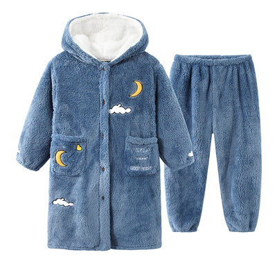 冬季居家保暖套装睡袍两穿