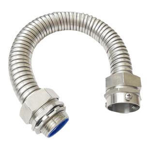 不锈钢软管接头304穿线管外牙箱接护线头内丝卡套高温316金属软管