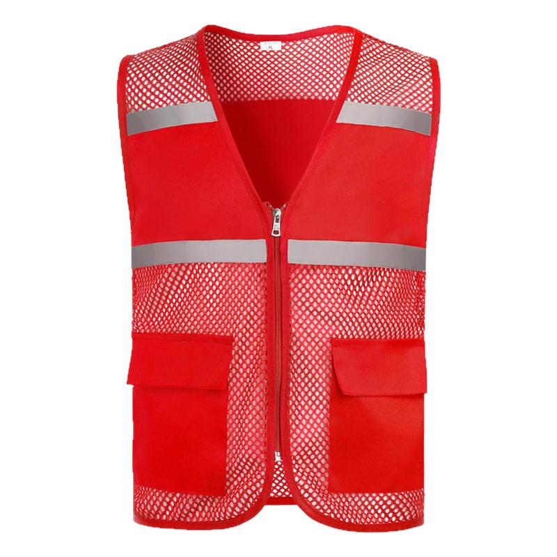 京东七鲜超市马甲工作服定制夏季网眼反光背心生鲜超市工作服印字