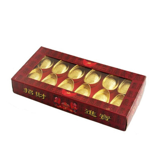 金银元宝小元宝仿真元宝摆件实心合金元宝家居摆设聚宝盆装饰品