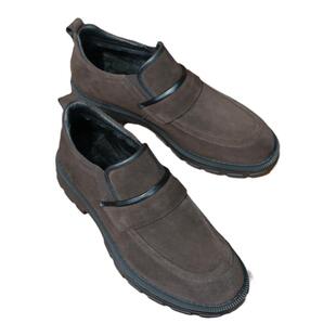 高档男2023新款脚蹬真皮中年人爸爸鞋30到60岁磨砂