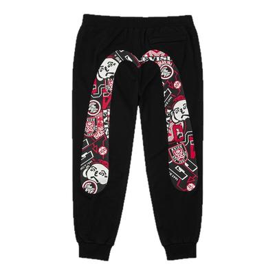 EVISU福神男士大M图案休闲裤