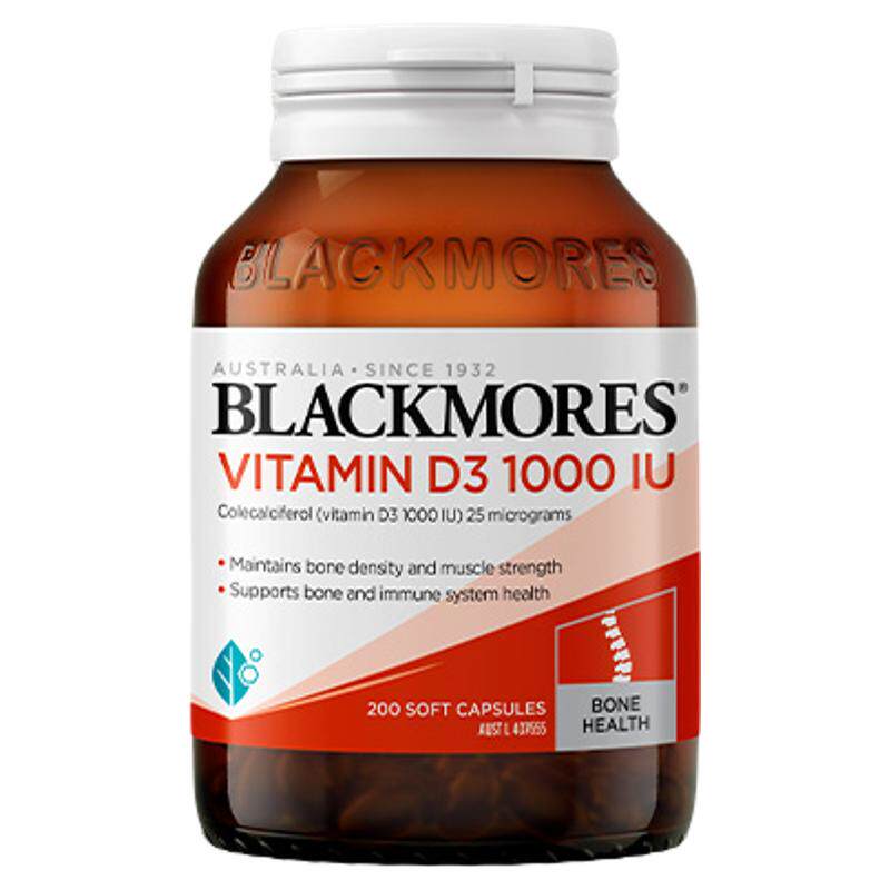 澳佳宝BLACKMORES维生素D3成人维D31000iu维他命1000iu片VD3