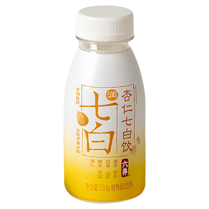 六养杏仁七白饮冰糖微甜230g*8瓶