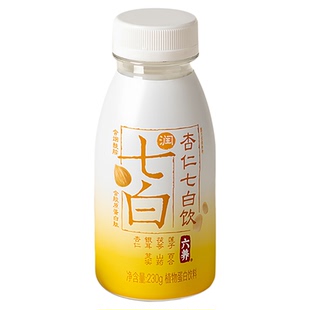 六养杏仁七白饮莲子山药七种白食材冰糖微甜植物蛋白饮料230g*8瓶