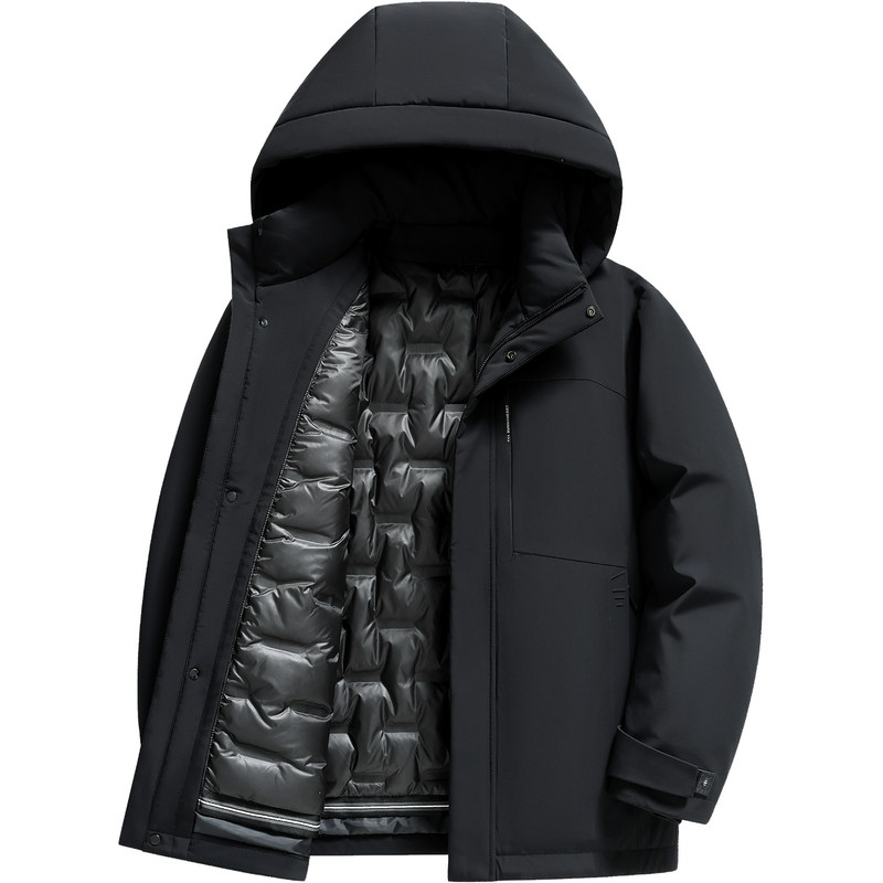 雪中飞内胆可脱卸羽绒服男爸爸装