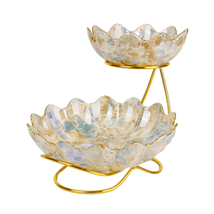 轻奢高级感陶瓷水果盘客厅家用2026新款果篮茶几零食盘干果摆放盘