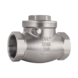 304不锈钢旋启式丝口止回阀卧式摇摆式单向阀H41W-16P