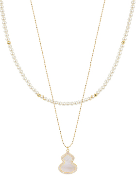 AIR-HORIZON双层叠戴珍珠项链