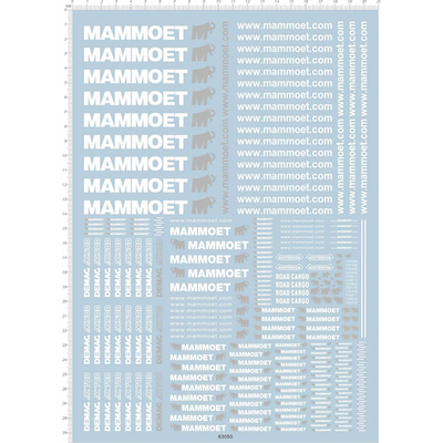 1/50 demac ac500 mammoet 大象吊车吊臂起重机 水转印贴纸 63050