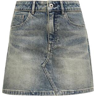 ONLY2025夏季新款复古洗水修身显高显瘦高腰牛仔裙短裙半身裙女