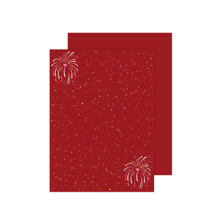 泽林新款新年跨年火花印花包装纸120克加厚牛皮纸花店DIY包花纸