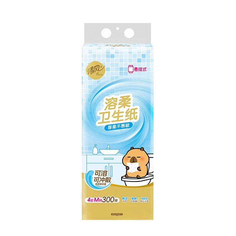 清风溶柔挂抽卡皮巴拉悬挂式抽纸